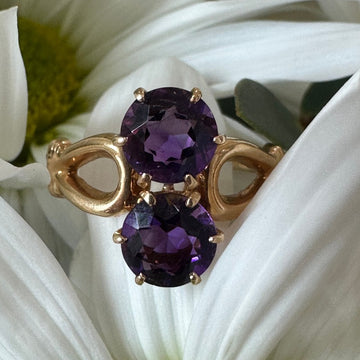 14 Karat Yellow Gold Amethyst Ring