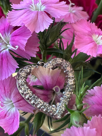 14 Karat White Gold Diamond Cross Pendant  # 555-04014