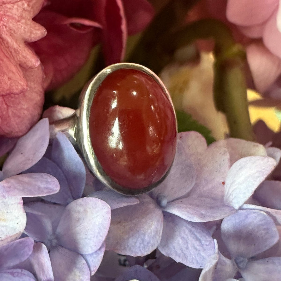 Sterling Silver Carnelian Ring