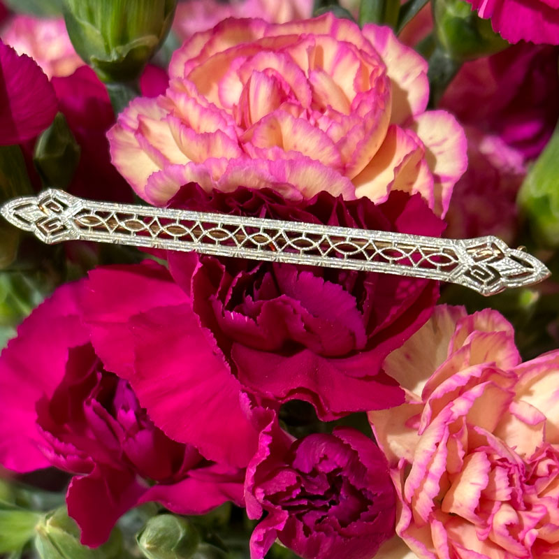 Platinum & 14 Karat Yellow Gold Edwardian Art Deco Pin # 548-00187 – O ...