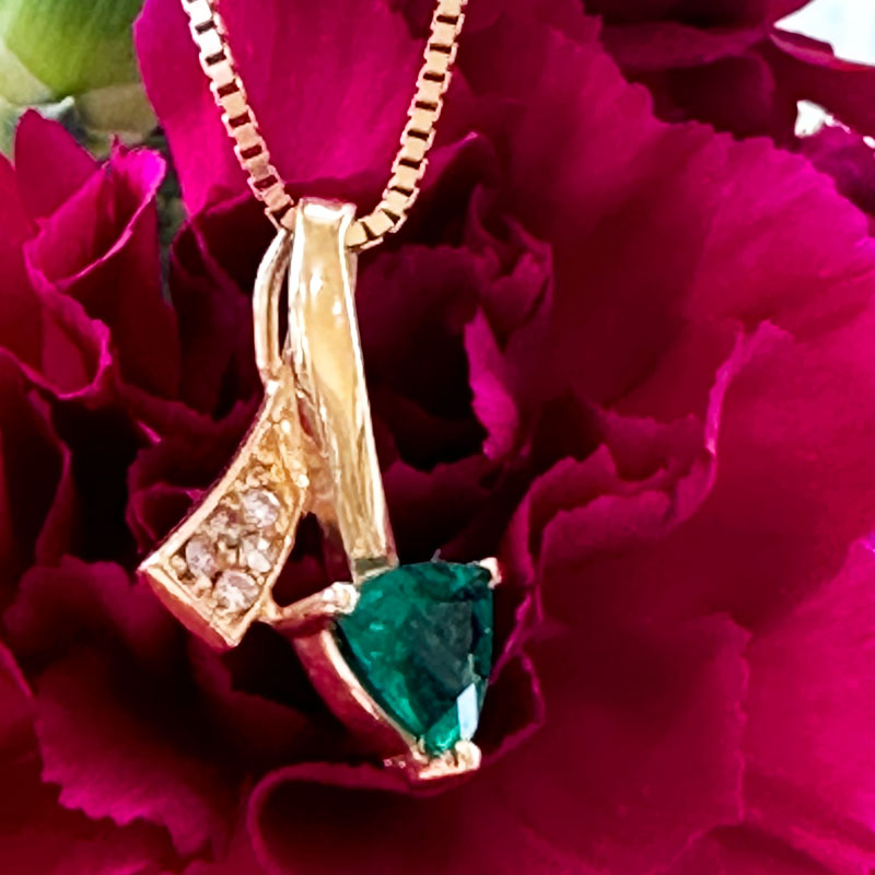 Emerald and Diamond Pendant  # 230-00629