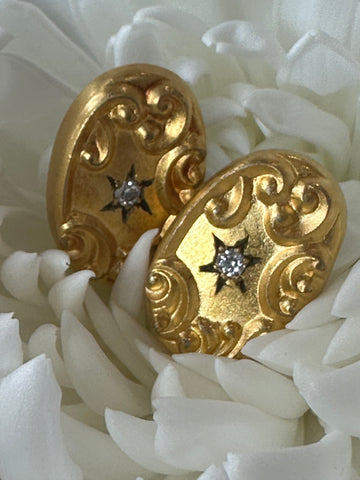 Yellow Gold Filled Victorian Earrings  # 425-00168