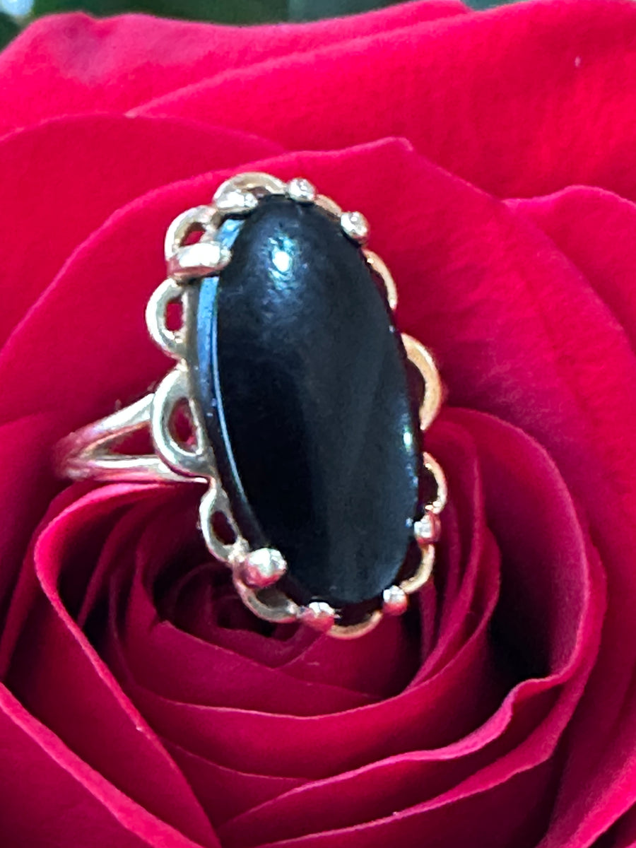 10 Karat Yellow Gold Onyx Ring  # 200-02682