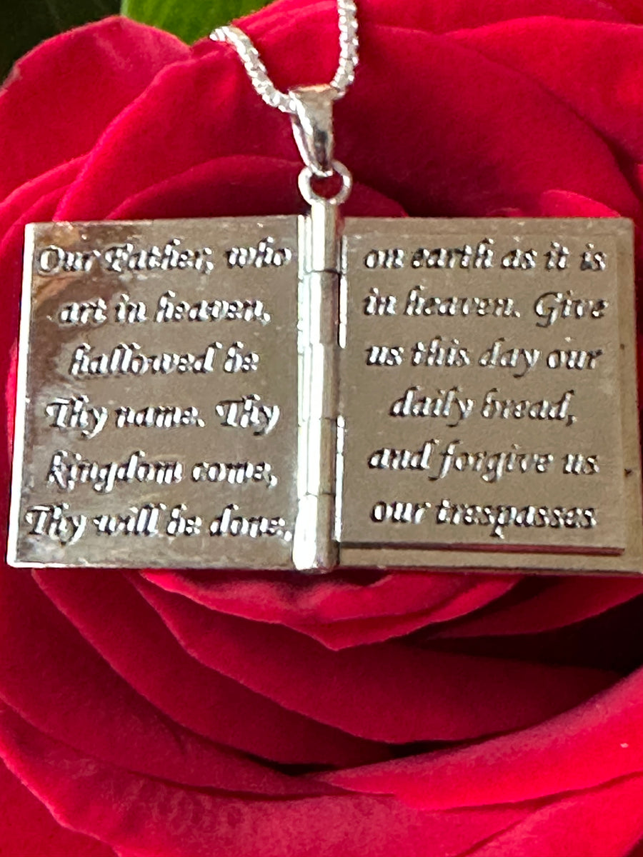 Sterling Silver Lord's Prayer Necklace  # 555-04190