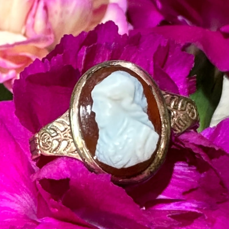 Yellow Gold Filled Cameo Ring