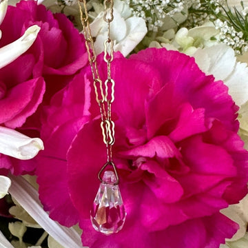 Gold Filled Crystal Briolette Necklace