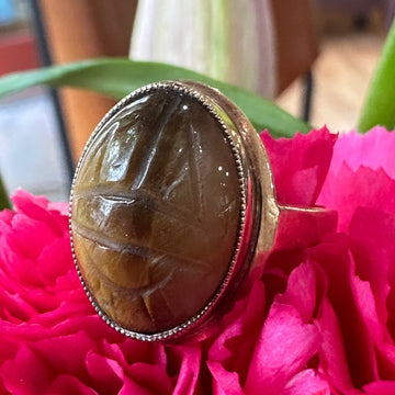 10 Karat Yellow Gold Tiger's Eye Ring