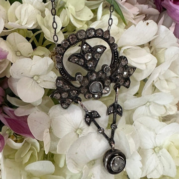 Vintage Rose Cut Diamond Necklace