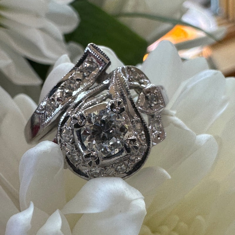 14 Karat White Gold Lady's Diamond Ring