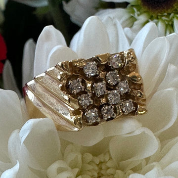 14K Yellow Diamond Ring