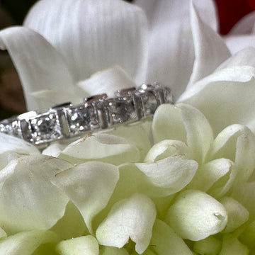 14K White Diamond Eternity Band