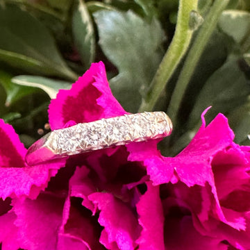 14 K White Wedding Band