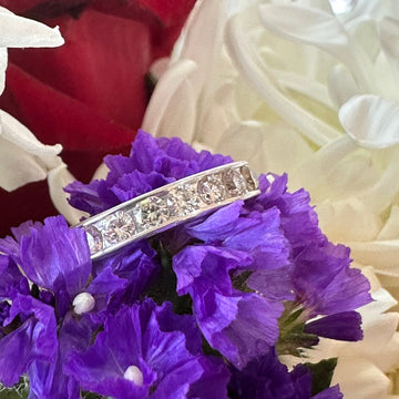 14 Karat White Gold Diamond Band