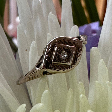 Filigree Diamond Ring