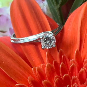 14 Karat White Gold Diamond Solitaire