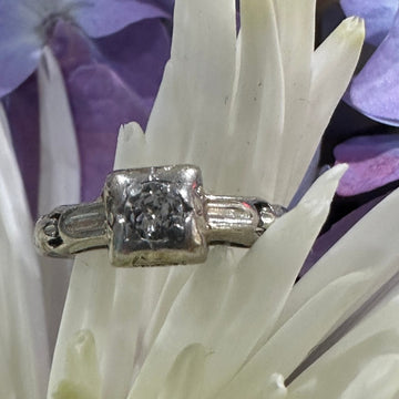 18 Karat White Diamond Engagement