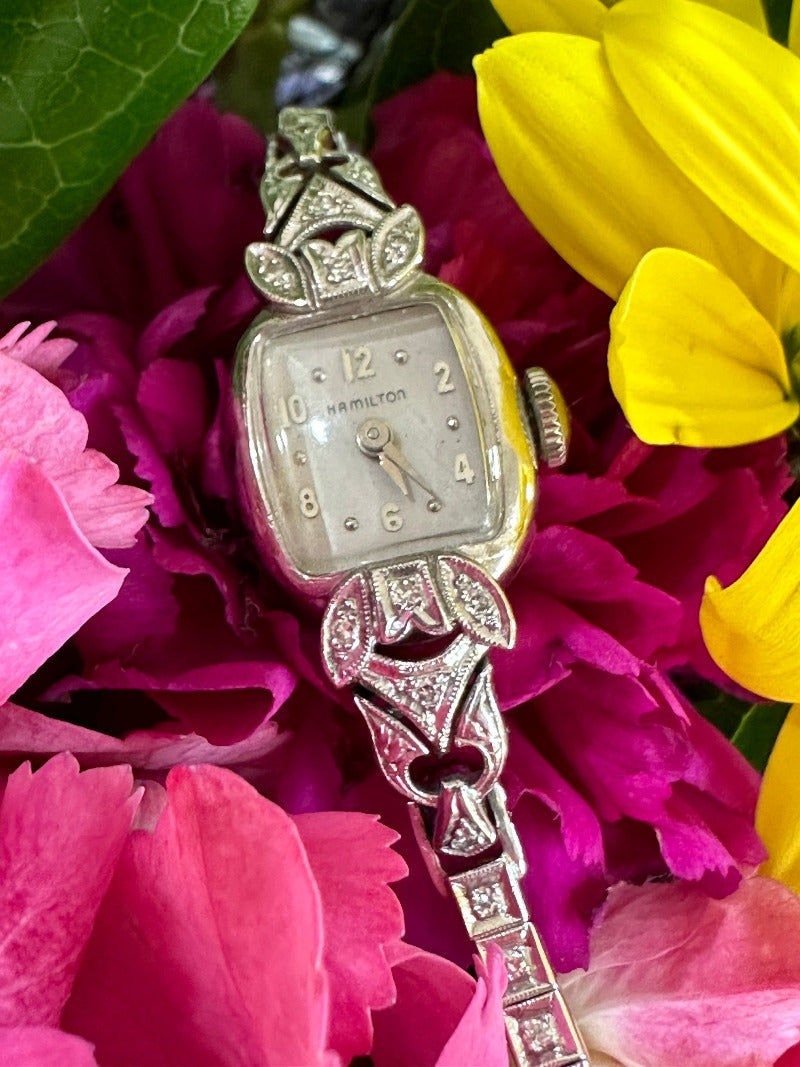 14 Karat White Gold Hamilton Diamond Women's Watch