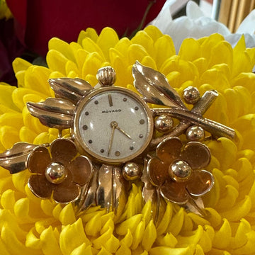 14 Karat Yellow Gold Movada Watch/Pin