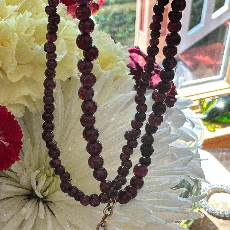 Garnet Bead Necklace