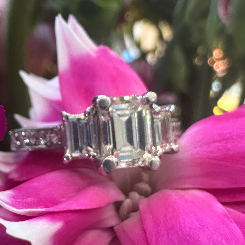 14 Karat White Gold # Diamond Engagement Ring