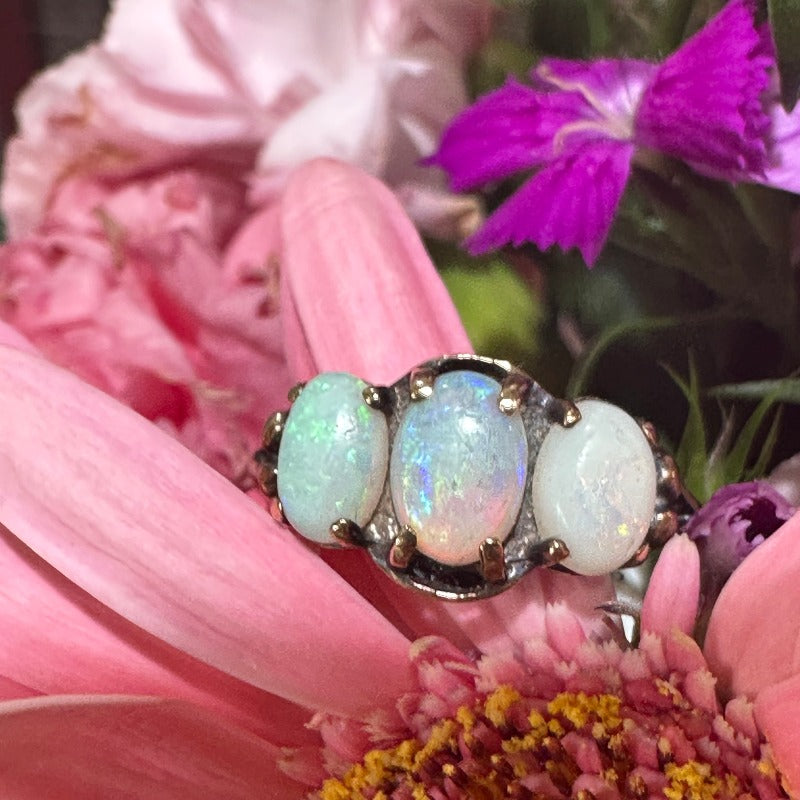 Triple Opal Ring