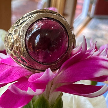 Men's Pink Tourmaline Ring