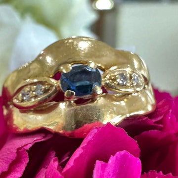 Sapphire and Diamond Ring