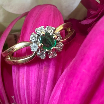 Emerald and Diamond Ring