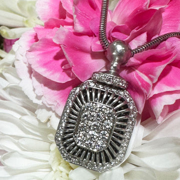 Platinum Designer Diamond Pendant Necklace  #165-00112