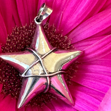 Sterling Silver Puffy Star Pendant  # 555-03936