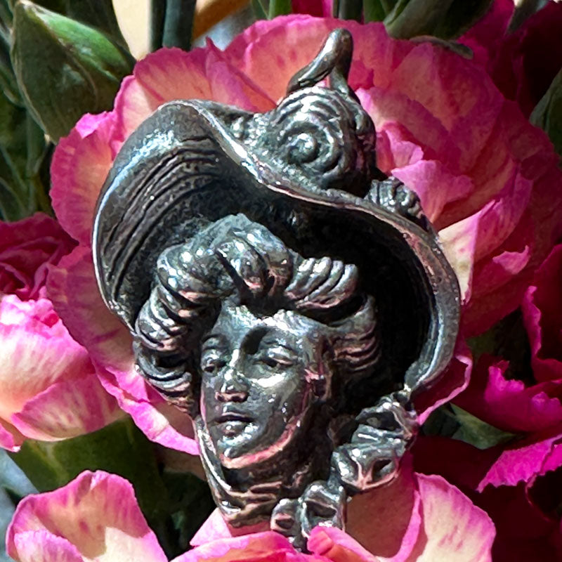 Sterling Silver Woman in a Bonnet Pendant  # 555-03985