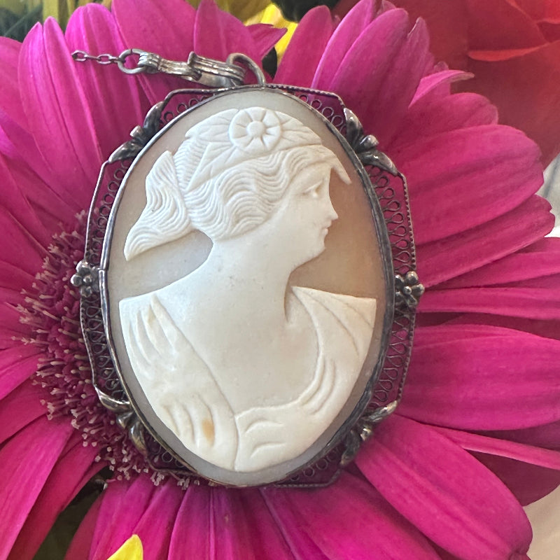 Sterling Silver Carved Cameo