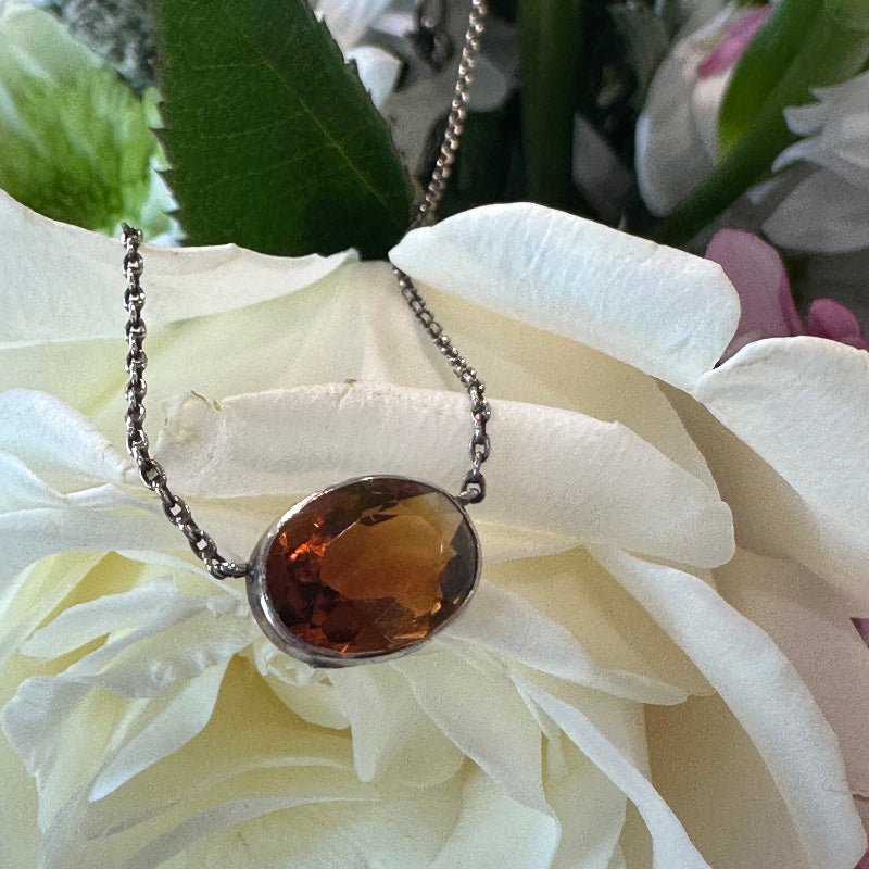 Sterling Silver Citrine Necklace