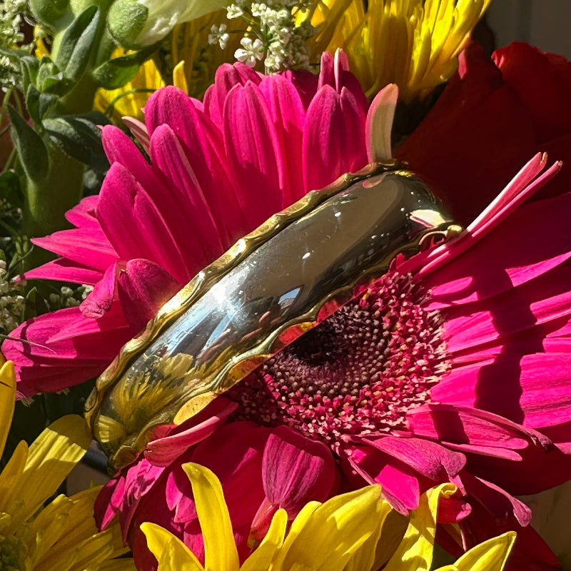 Sterling Silver Cuff With Gold Plate