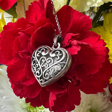 Sterling Silver Heart Locket with 16