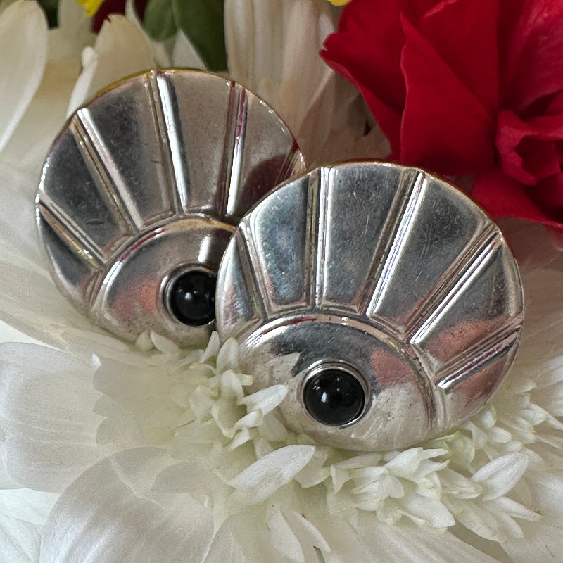 Sterling Silver & Onyx Cufflinks