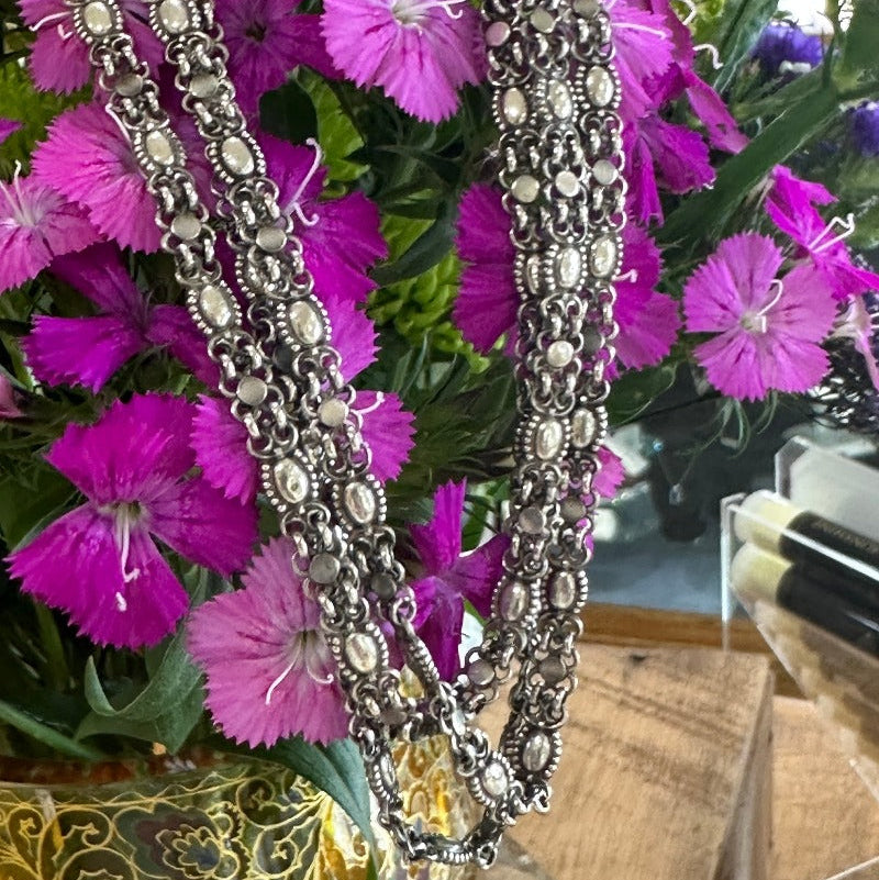 Sterling Silver Triple Strand Necklace