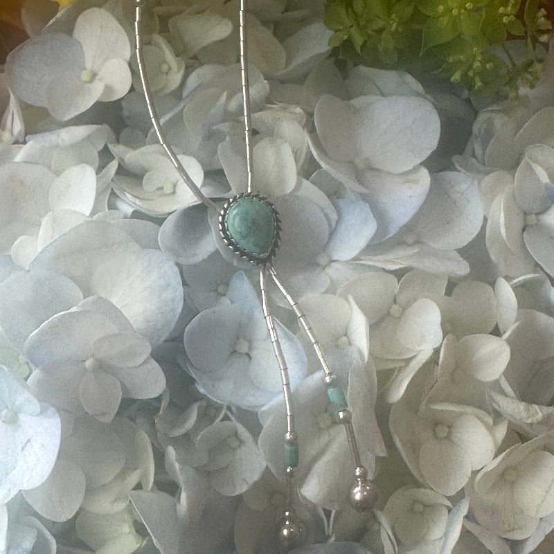 Sterling Silver Turquoise Tassel Necklace