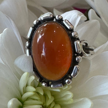 Sterling Silver and Carnelian Ring  # 555-04142