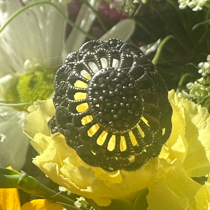 Sterling Silver and Marcasite Ring