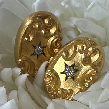 Yellow Gold Filled Victorian Earrings