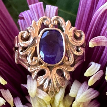 14 Karat Yellow Gold Amethyst Ring