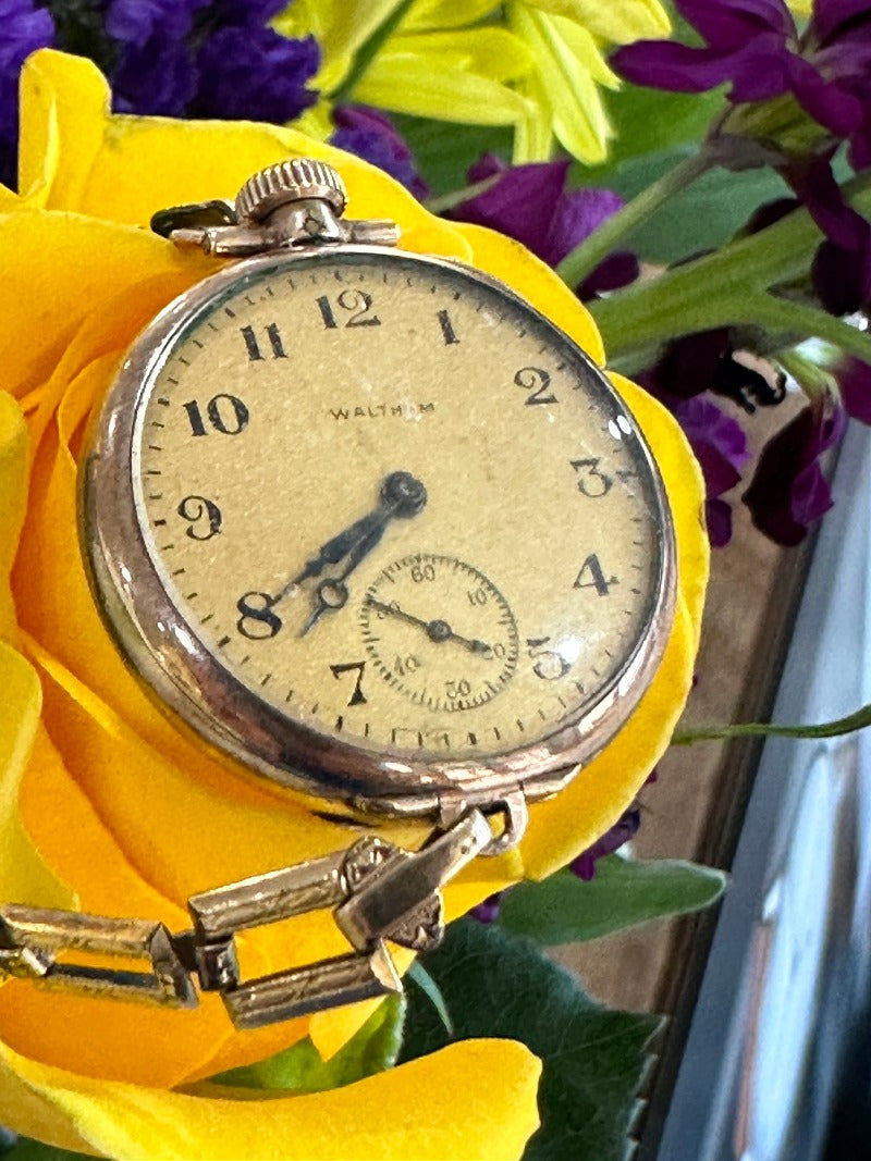 14 Karat Yellow Gold Filled Waltham Ladies Wristwatch