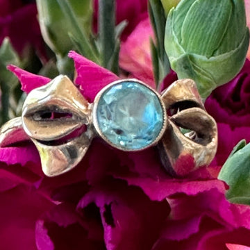 10 Karat Blue Topaz Bow Ring