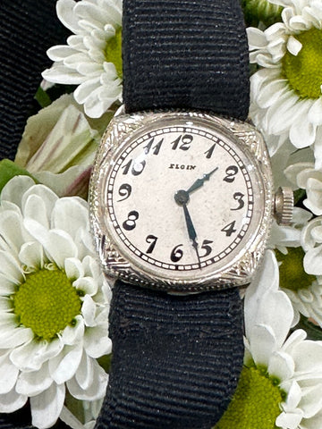 14 Karat White Gold Ladies Elgin Wristwatch