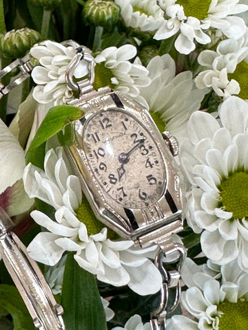 12 Karat White Gold Filled Ladies Waltham Wristwatch